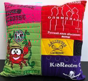 graduation T-shirt Pillow by Too Cool T-shirt Quilts